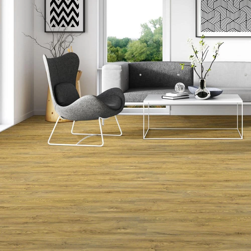 7.12 in. W x 48.03 in. L Ardenmore Oak Rigid Core Click Lock Luxury Vinyl Tile Flooring (23.77 sq. ft./case) by TrafficMaster 4 7.12 in. W x 48.03 in. L Ardenmore Oak Rigid Core Click Lock Luxury Vinyl Tile Flooring (23.77 sq. ft./case) by TrafficMaster - Image 3