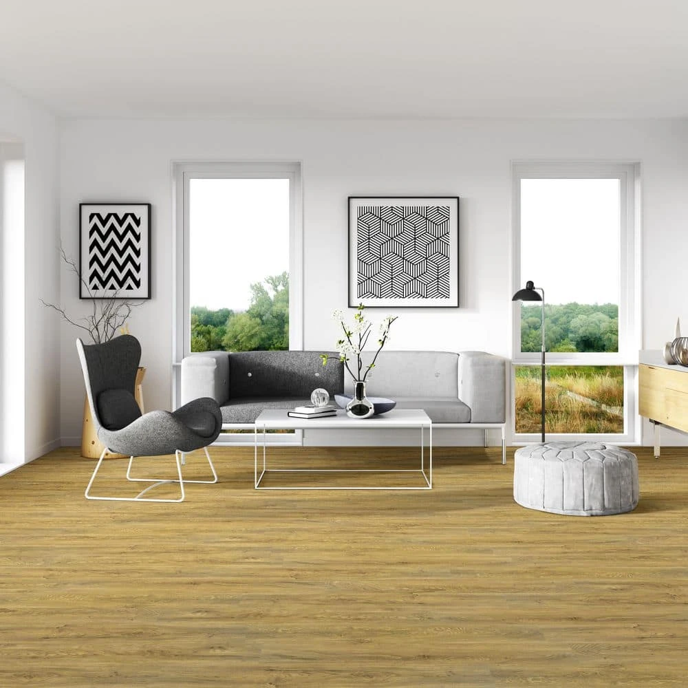 7.12 in. W x 48.03 in. L Ardenmore Oak Rigid Core Click Lock Luxury Vinyl Tile Flooring (23.77 sq. ft./case) by TrafficMaster 3 7.12 in. W x 48.03 in. L Ardenmore Oak Rigid Core Click Lock Luxury Vinyl Tile Flooring (23.77 sq. ft./case) by TrafficMaster - Image 2