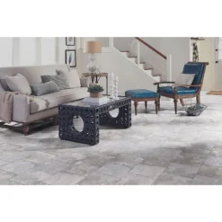 Ash Blended Slate 12 in. x 12 in. Peel and Stick Vinyl Tile (30 sq. ft. / case) by TrafficMaster -Deals Flooring Luxe Store ash blended slate trafficmaster vinyl tile ss1213 4f 1000