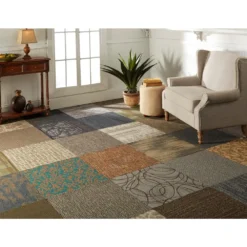 Versatile Assorted Residential/Commercial 24 in. x 24 Peel and Stick Carpet Tile (10 Tiles/Case) 40 sq. ft. by TrafficMaster -Deals Flooring Luxe Store assorted trafficmaster carpet tile ncvt002 31 1000