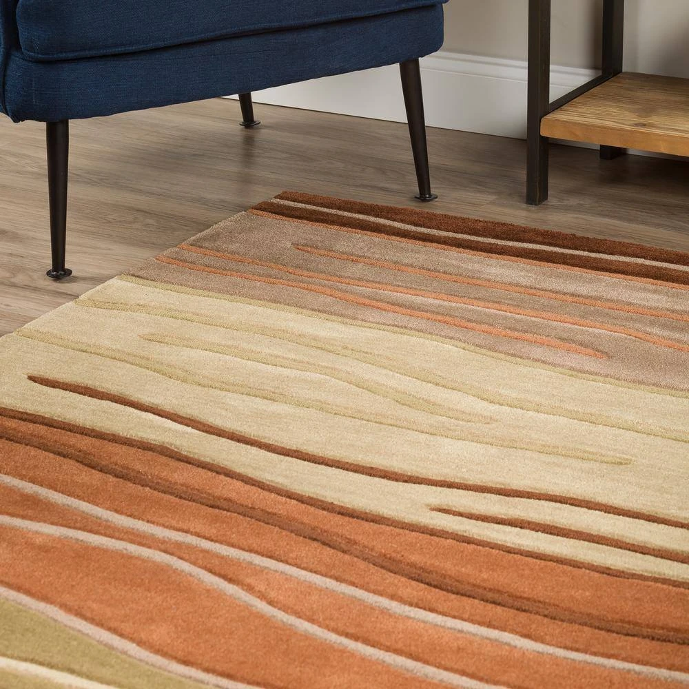 Ascot 306 Striped Autumn 8 ft. x 10 ft. Area Rug by Addison Rugs 7 Ascot 306 Striped Autumn 8 ft. x 10 ft. Area Rug by Addison Rugs - Image 5