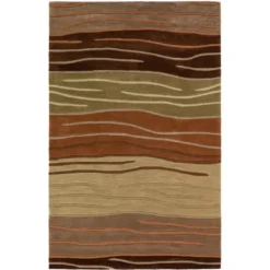Ascot 306 Striped Autumn 8 ft. x 10 ft. Area Rug by Addison Rugs