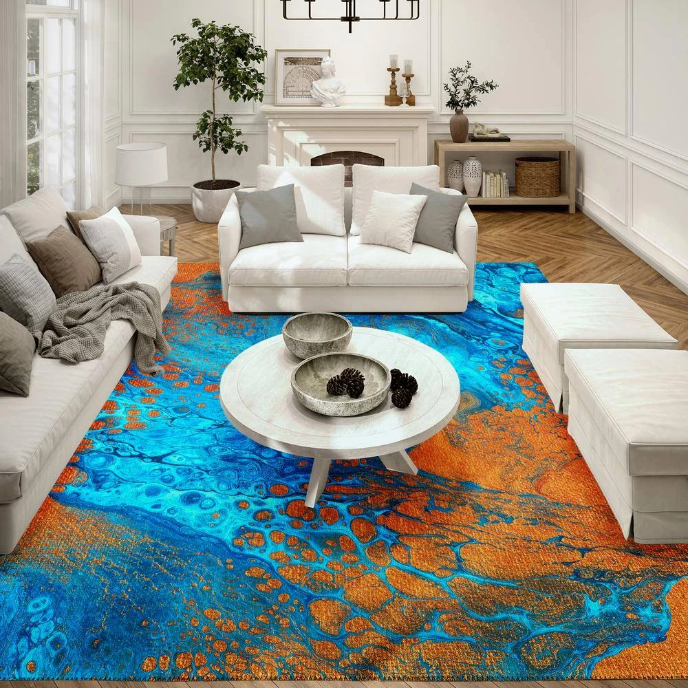 Copeland Bermuda 8 ft. x 10 ft. Abstract Area Rug by Addison Rugs 10 Copeland Bermuda 8 ft. x 10 ft. Abstract Area Rug by Addison Rugs - Image 8