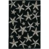 Cove 8 Starfish Black 3 ft. 6 in. x 5 ft. 6 in. Area Rug by Addison Rugs -Deals Flooring Luxe Store black addison rugs area rugs hdcv8bk4x6 64 1000