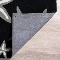 Cove 8 Starfish Black 3 ft. 6 in. x 5 ft. 6 in. Area Rug by Addison Rugs -Deals Flooring Luxe Store black addison rugs area rugs hdcv8bk4x6 66 1000