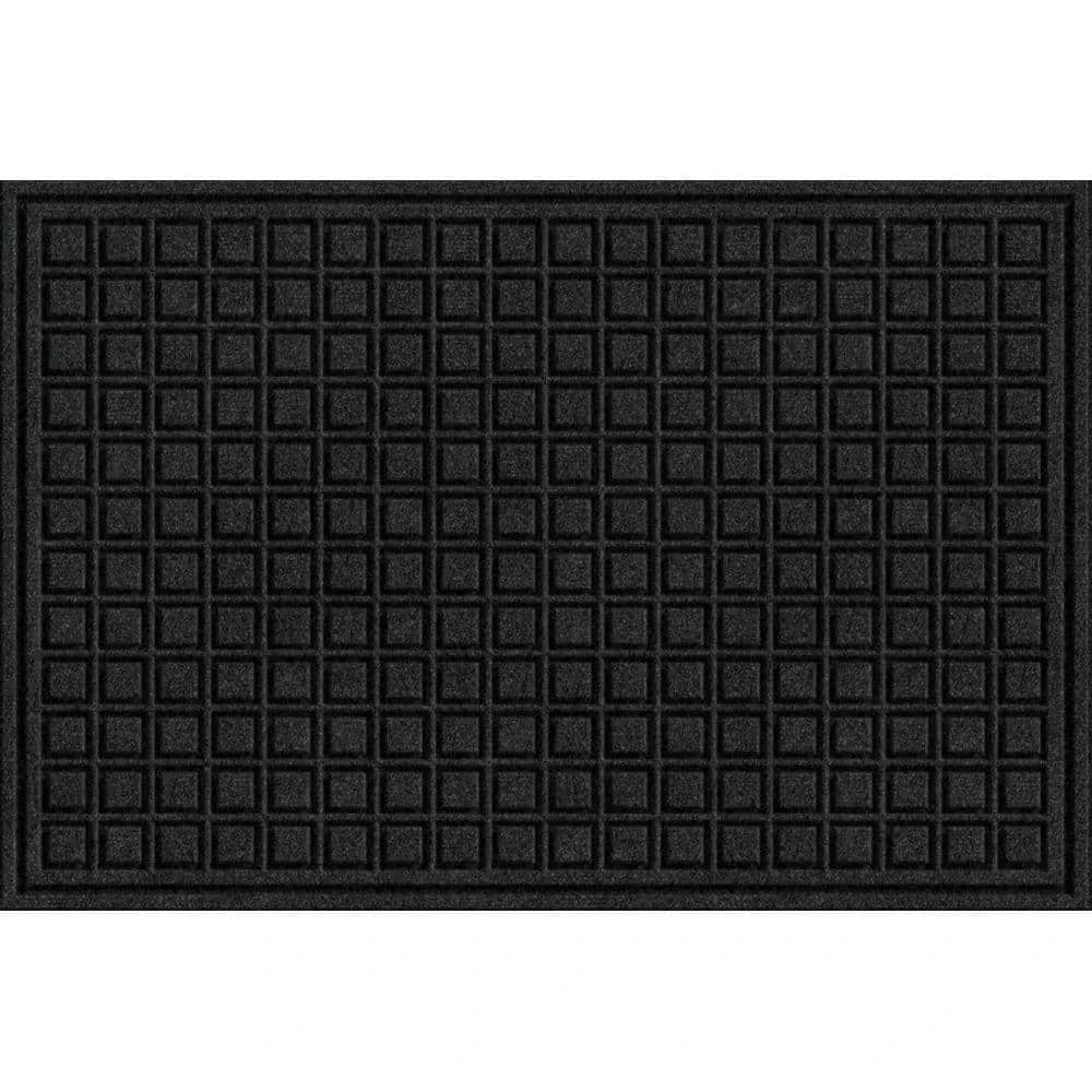 Black 24 in. x 36 in. Fiber and Rubber Commercial Door Mat by TrafficMaster 3 Black 24 in. x 36 in. Fiber and Rubber Commercial Door Mat by TrafficMaster