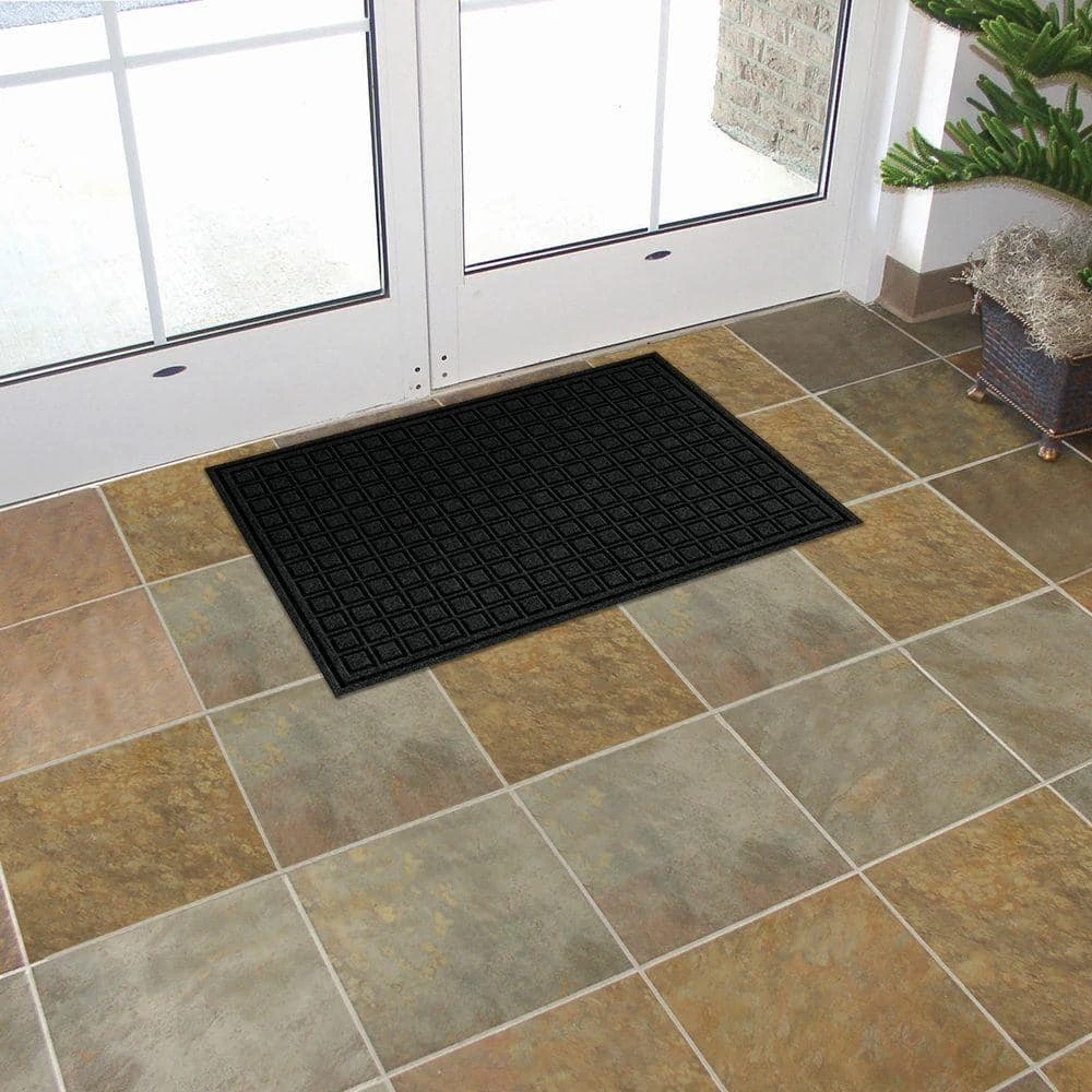 Black 24 in. x 36 in. Fiber and Rubber Commercial Door Mat by TrafficMaster 4 Black 24 in. x 36 in. Fiber and Rubber Commercial Door Mat by TrafficMaster - Image 2
