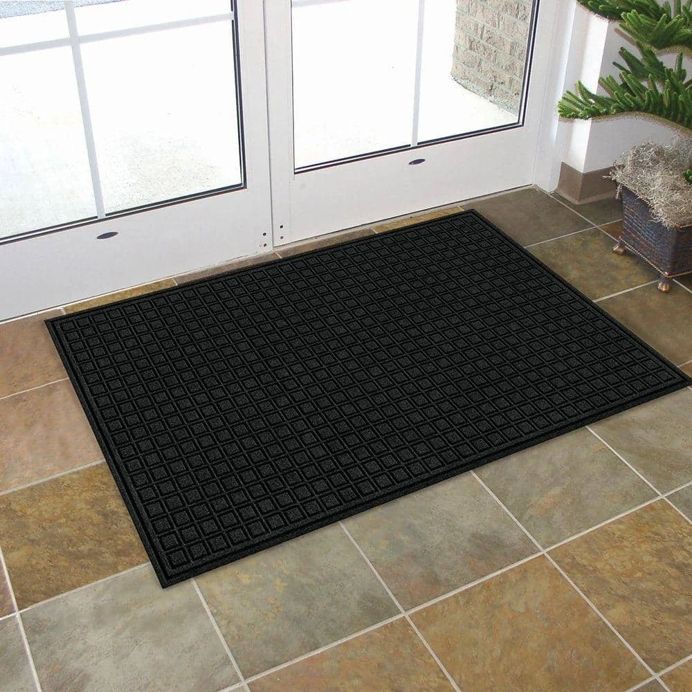 36 in. x 60 in. Black Synthetic Fiber and Recycled Rubber Commercial Door Mat by TrafficMaster 4 36 in. x 60 in. Black Synthetic Fiber and Recycled Rubber Commercial Door Mat by TrafficMaster - Image 2