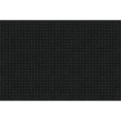 48 in. x 72 in. Black Synthetic Fiber and Recycled Rubber Commercial Door Mat by TrafficMaster