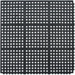 Black 36 in. x 36 in. Rubber Anti-Fatigue Comfort Mat by TrafficMaster