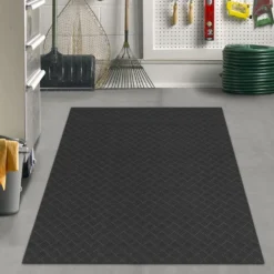 Black 36 in. x 48 in. Rubber Deck Plate Mat by TrafficMaster -Deals Flooring Luxe Store black trafficmaster commercial floor mats mt1003508 4f 1000