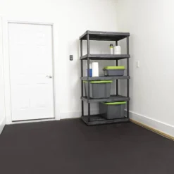 Black Raised Coin 18 in. x 18 in. x 3.1 mm Rubber Interlocking Modular Flooring Tiles, 6-Pack (13.5 sq. ft.) by TrafficMaster -Deals Flooring Luxe Store black trafficmaster gym floor tiles 11n 532 18x18hd 4f 1000