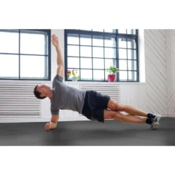 Black/Gray 24 in. x 24 in. x .52 in. Foam Dual Sided Impact Gym Floor Tiles (4 Tiles/Pack (16 sq. ft.) by TrafficMaster -Deals Flooring Luxe Store black trafficmaster gym floor tiles 24213hdus 40 1000