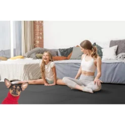 Black/Gray 24 in. x 24 in. x .52 in. Foam Dual Sided Impact Gym Floor Tiles (4 Tiles/Pack (16 sq. ft.) by TrafficMaster -Deals Flooring Luxe Store black trafficmaster gym floor tiles 24213hdus 77 1000