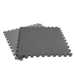 Black/Gray 24 in. x 24 in. x .52 in. Foam Dual Sided Impact Gym Floor Tiles (4 Tiles/Pack (16 sq. ft.) by TrafficMaster -Deals Flooring Luxe Store black trafficmaster gym floor tiles 24213hdus fa 1000