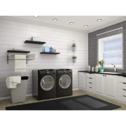 Black 24 in. W x 24 in. L x 0.47 in. Foam Interlocking Gym Floor Tiles (6 Tiles/Pack) (24 sq. ft.) by TrafficMaster -Deals Flooring Luxe Store black trafficmaster gym floor tiles 24224dphd 4f 1000