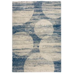 Ankara 17 Indigo Blue 8 Ft. x 10 Ft. Dancing Circles Area Rug by Addison Rugs