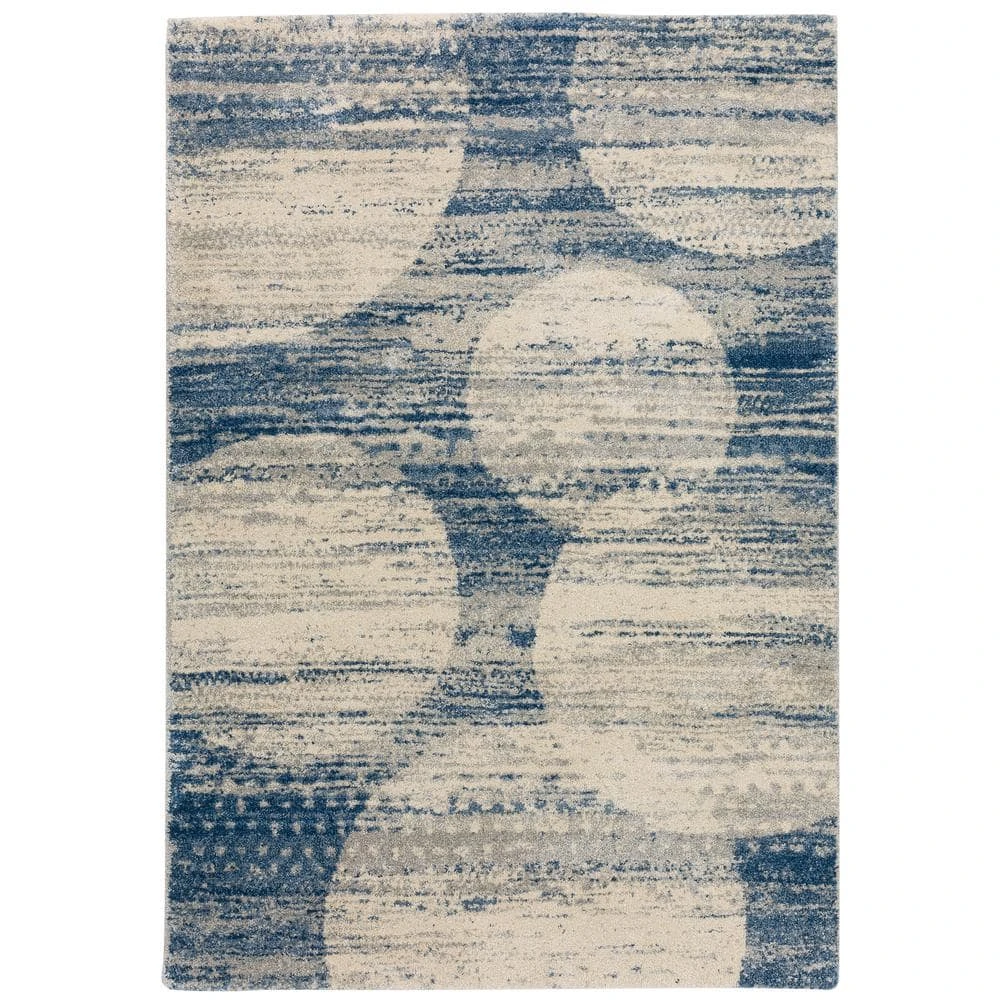 Ankara 17 Indigo Blue 8 Ft. x 10 Ft. Dancing Circles Area Rug by Addison Rugs 3 Ankara 17 Indigo Blue 8 Ft. x 10 Ft. Dancing Circles Area Rug by Addison Rugs