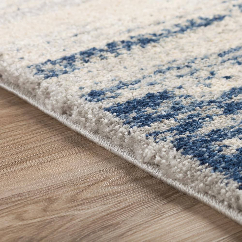 Ankara 17 Indigo Blue 8 Ft. x 10 Ft. Dancing Circles Area Rug by Addison Rugs 4 Ankara 17 Indigo Blue 8 Ft. x 10 Ft. Dancing Circles Area Rug by Addison Rugs - Image 2