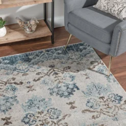 Provincial 11 Blue 3 ft. 3 in. x 5 ft. 3 in. French Damask Area Rug by Addison Rugs -Deals Flooring Luxe Store blue addison rugs area rugs hdpc11bl3x5 1d 1000