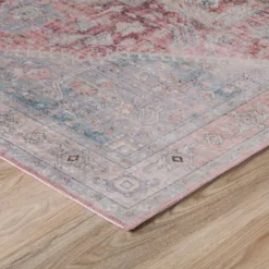 Baldwin 2 Blush 3 ft. 3 in. x 5 ft. 3 in. Medallion Velvet Non-Skid Indoor Area Rug by Addison Rugs -Deals Flooring Luxe Store blush addison rugs area rugs hdba2bl3x5 4f 1000