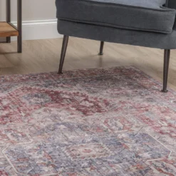 Baldwin 2 Blush 3 ft. 3 in. x 5 ft. 3 in. Medallion Velvet Non-Skid Indoor Area Rug by Addison Rugs -Deals Flooring Luxe Store blush addison rugs area rugs hdba2bl3x5 fa 1000