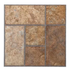 Bodden Bay 12 in. x 12 in. Terra Cotta Peel and Stick Vinyl Tile (30 sq. ft. / case) by TrafficMaster -Deals Flooring Luxe Store bodden bay terra cotta trafficmaster vinyl tile 26294061 c3 1000