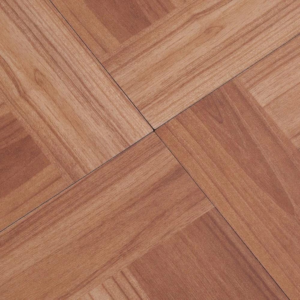 Brown Wood Parquet 12 in. x 12 in. Peel and Stick Vinyl Tile Flooring (30 sq. ft. / case) by TrafficMaster 8 Brown Wood Parquet 12 in. x 12 in. Peel and Stick Vinyl Tile Flooring (30 sq. ft. / case) by TrafficMaster - Image 6