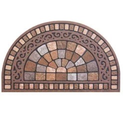 Half Round Stone 18 in. x 30 in. Door Mat by TrafficMaster