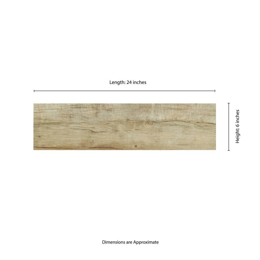 Capel Timber 6 in. x 24 in. Matte Ceramic Wood Look Floor and Wall Tile (16.8 sq. ft./Case) by TrafficMaster 8 Capel Timber 6 in. x 24 in. Matte Ceramic Wood Look Floor and Wall Tile (16.8 sq. ft./Case) by TrafficMaster - Image 6