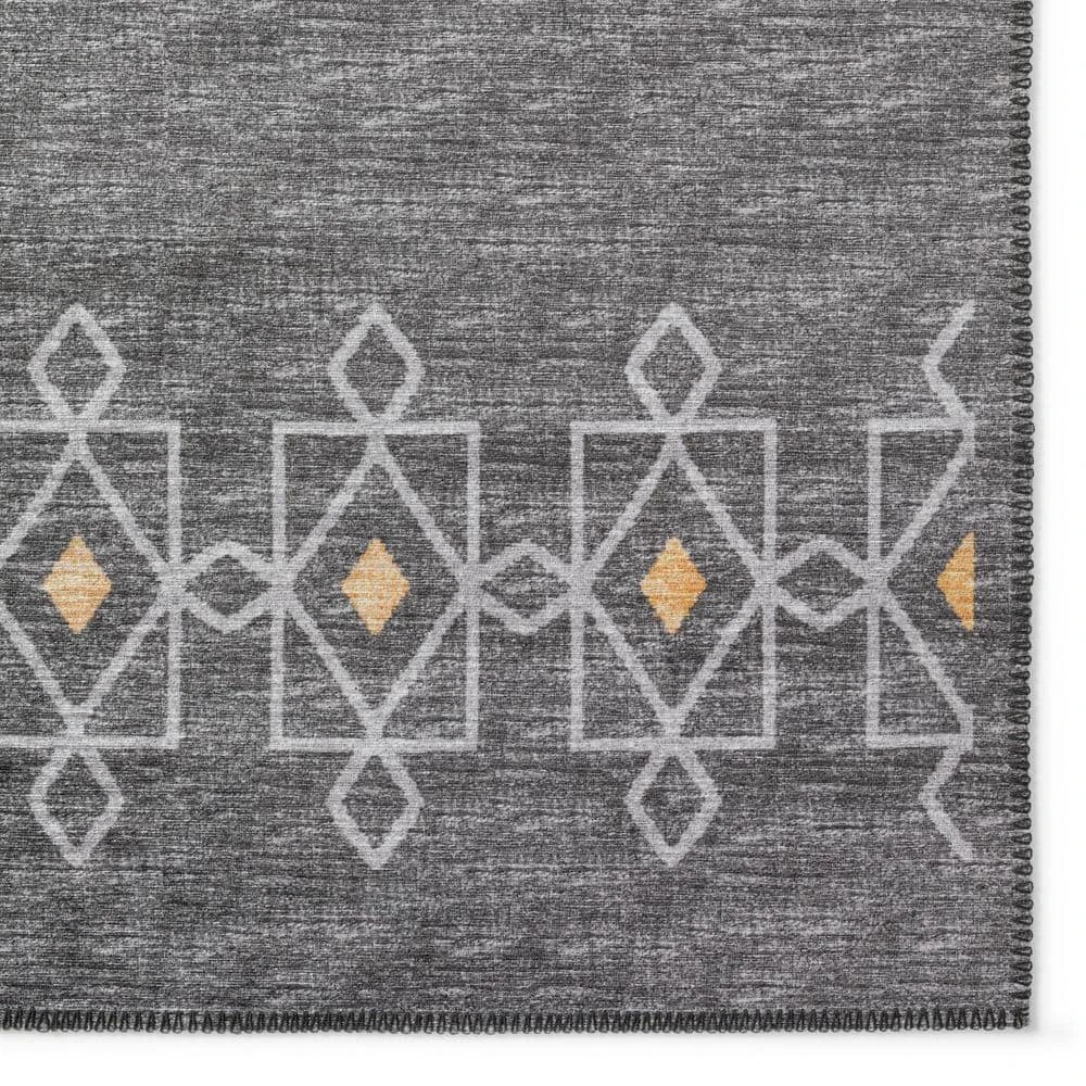 Modena Charcoal 9 ft. x 12 ft. Southwest Area Rug by Addison Rugs 6 Modena Charcoal 9 ft. x 12 ft. Southwest Area Rug by Addison Rugs - Image 4