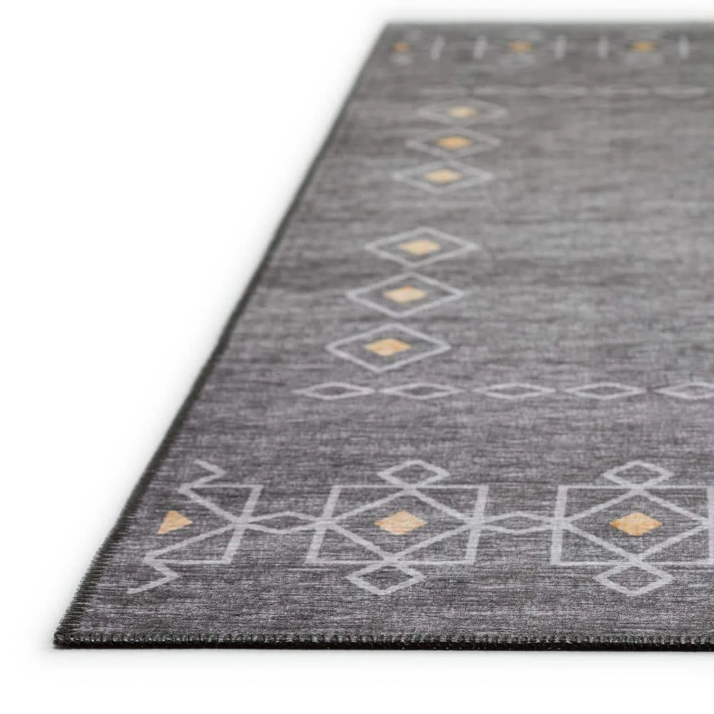 Modena Charcoal 9 ft. x 12 ft. Southwest Area Rug by Addison Rugs 4 Modena Charcoal 9 ft. x 12 ft. Southwest Area Rug by Addison Rugs - Image 2