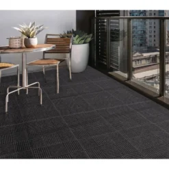 Black Residential 18 in. x 18 Peel and Stick Carpet Tile (8 Tiles/Case)18 sq. ft. by TrafficMaster 16 Black Residential 18 in. x 18 Peel and Stick Carpet Tile (8 Tiles/Case)18 sq. ft. by TrafficMaster -Deals Flooring Luxe Store charcoal trafficmaster carpet tile 60677600018x18 1f 1000