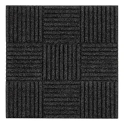 Black Residential 18 in. x 18 Peel and Stick Carpet Tile (8 Tiles/Case)18 sq. ft. by TrafficMaster