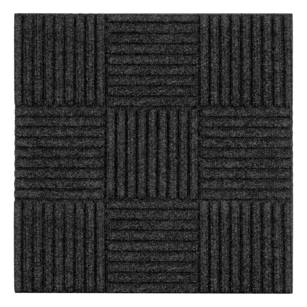 Black Residential 18 in. x 18 Peel and Stick Carpet Tile (8 Tiles/Case)18 sq. ft. by TrafficMaster 3 Black Residential 18 in. x 18 Peel and Stick Carpet Tile (8 Tiles/Case)18 sq. ft. by TrafficMaster
