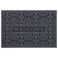 Geo Welcome Charcoal 24 in. x 36 in. Door Mat by TrafficMaster