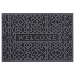 Geo Welcome Charcoal 24 in. x 36 in. Door Mat by TrafficMaster -Deals Flooring Luxe Store charcoal trafficmaster door mats 60781172924x36 a0 1000