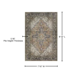 Athena 3 Chocolate 7 ft. 10 in. x 9 ft. 10 in. Area Rug by Addison Rugs -Deals Flooring Luxe Store chocolate addison rugs area rugs hdat3ch8x10 76 1000