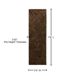 Webster 1 Chocolate 2 ft. 3 in. x 7 ft. 6 in. Runner Rug by Addison Rugs -Deals Flooring Luxe Store chocolate addison rugs area rugs hdwb1ch2x8 76 1000