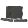 Dark Gray 24 in. x 24 in. x 0.47 in. Foam Interlocking Gym Floor Tiles (6 Tiles/Pack) (24 sq. ft.) by TrafficMaster 2 Dark Gray 24 in. x 24 in. x 0.47 in. Foam Interlocking Gym Floor Tiles (6 Tiles/Pack) (24 sq. ft.) by TrafficMaster -Deals Flooring Luxe Store dark gray diamond plate finish with borders trafficmaster gym floor tiles tm1264 64 1000