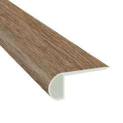Edwards Oak-3/4 in. Thick x 2-3/4 in. Wide x 94 in. Length Luxury Vinyl Flush Stair Nose Molding by TrafficMaster