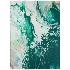 Copeland Emerald City 3 ft. x 5 ft. Abstract Area Rug by Addison Rugs