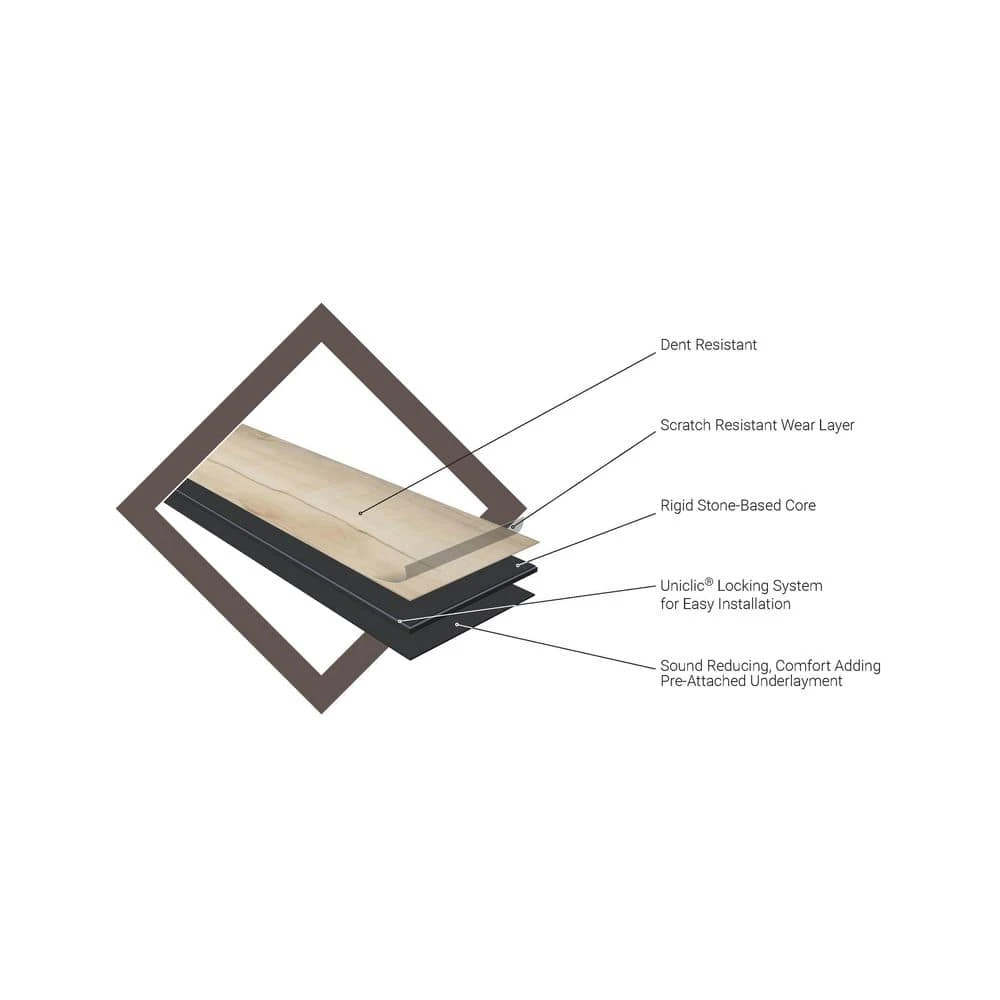 French Oak 5.95 in W Rigid Core Luxury Vinyl Plank Flooring (23.95 sq. ft./case) by TrafficMaster 6 French Oak 5.95 in W Rigid Core Luxury Vinyl Plank Flooring (23.95 sq. ft./case) by TrafficMaster - Image 4