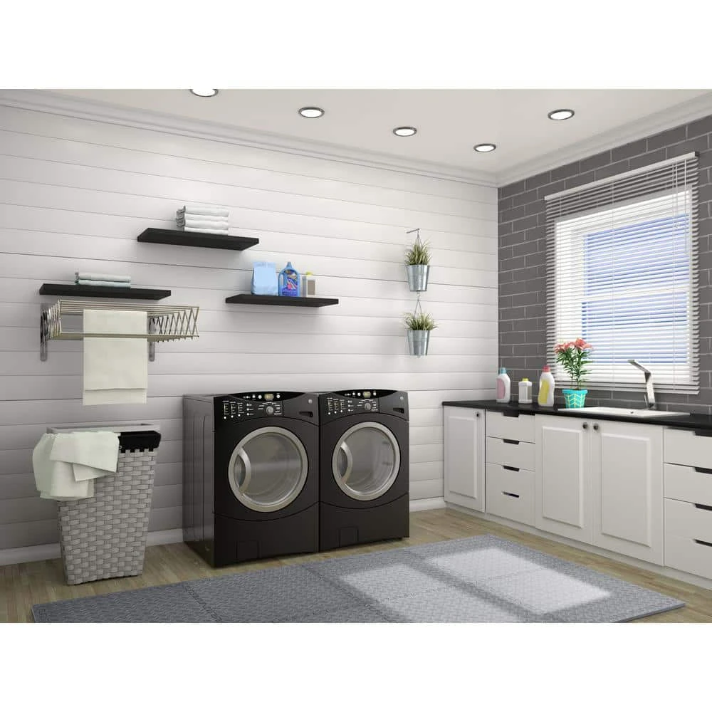 Gray 24 in. W x 24 in. L x 0.47 in. T Foam Interlocking Gym Floor Tiles (6 Tiles/Pack) (24 sq. ft.) by TrafficMaster 4 Gray 24 in. W x 24 in. L x 0.47 in. T Foam Interlocking Gym Floor Tiles (6 Tiles/Pack) (24 sq. ft.) by TrafficMaster - Image 2