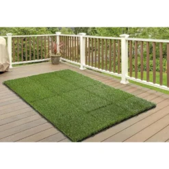 1 ft. x 1 ft. Artificial Grass Interlocking Tiles (9-Pack) by TrafficMaster -Deals Flooring Luxe Store green trafficmaster artificial grass 48219 a0 1000