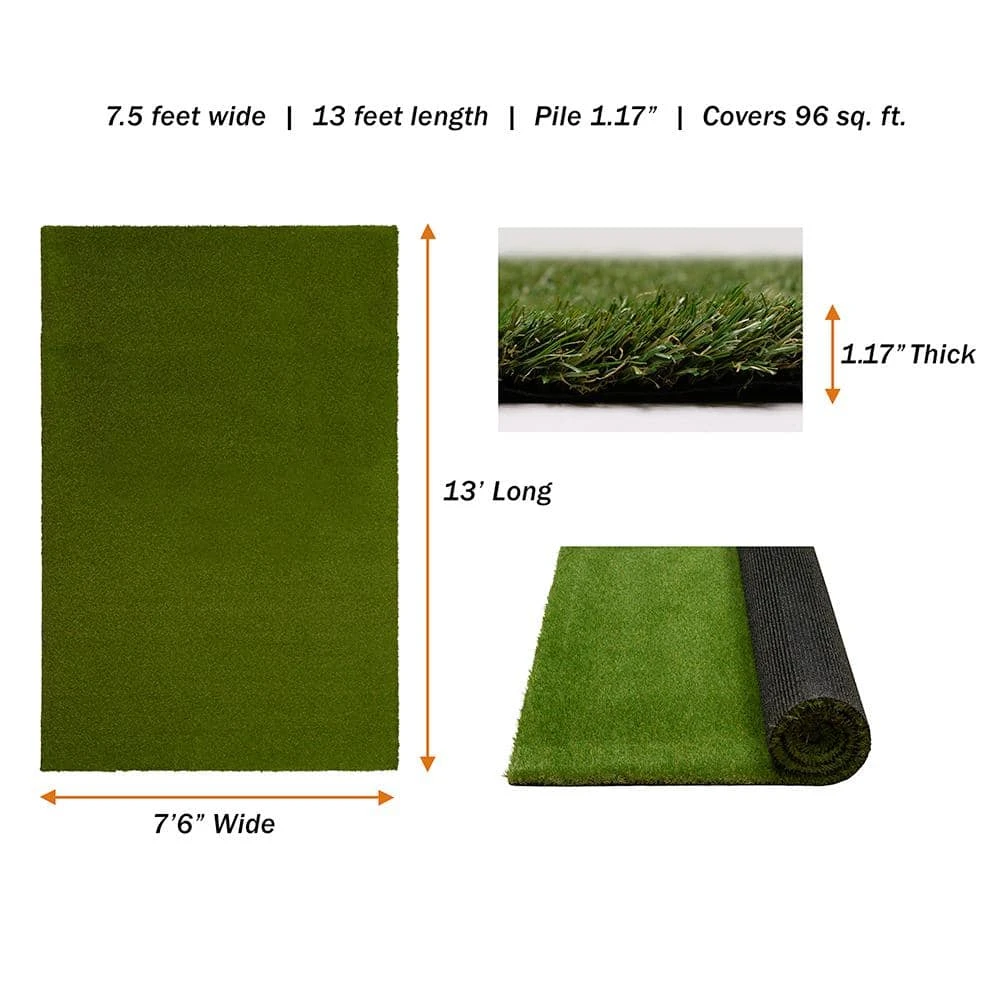 Pet 7.5 ft. x 13 ft. Green Artificial Grass Rug by TrafficMaster 6 Pet 7.5 ft. x 13 ft. Green Artificial Grass Rug by TrafficMaster - Image 4