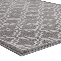 Trellis Grey 2 ft. 6 in. x 4 ft. Accent Rug by TrafficMaster -Deals Flooring Luxe Store grey trafficmaster area rugs mt1004446 1f 1000