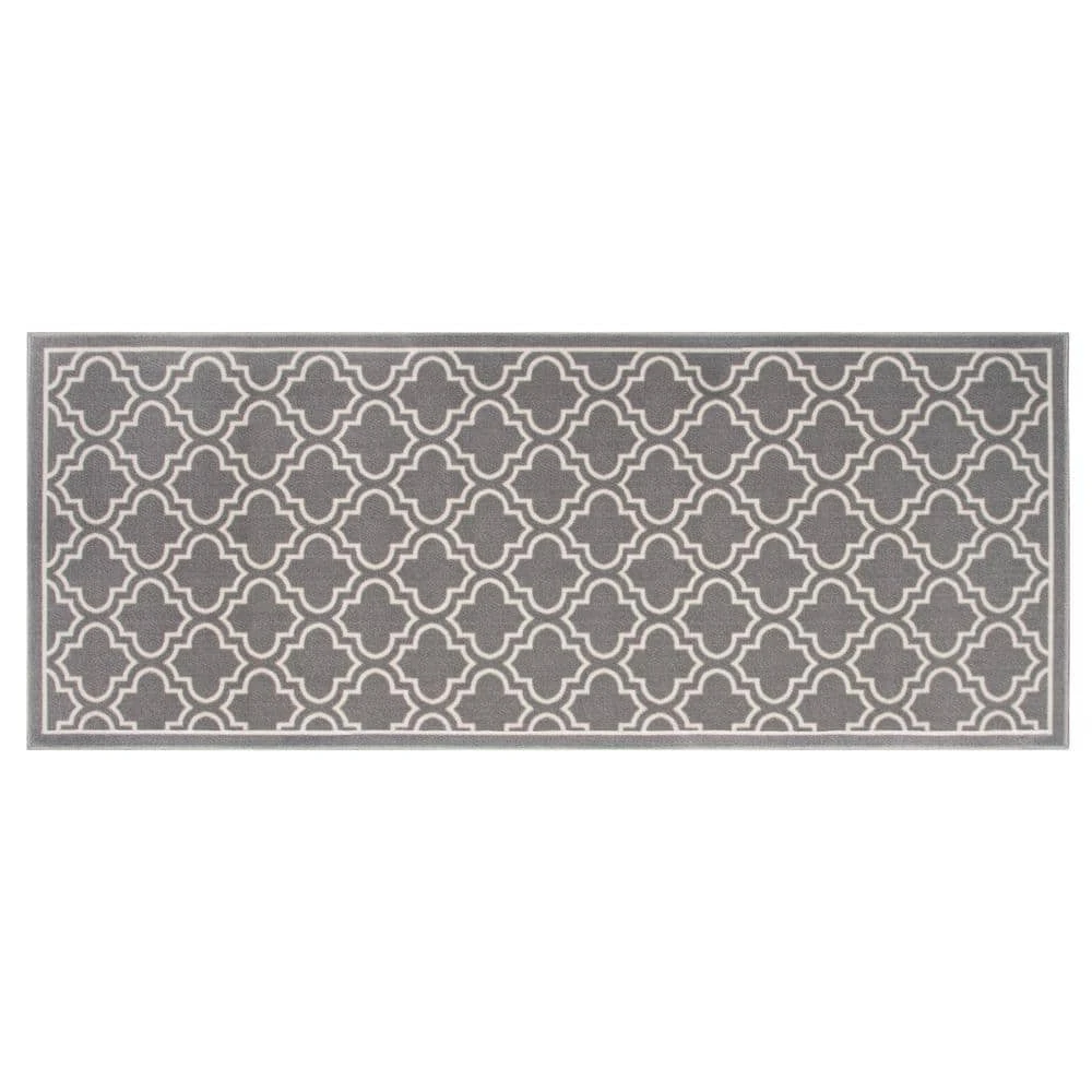 Trellis Grey 2 ft. x 5 ft. Trellis Polyester Accent Rug by TrafficMaster 3 Trellis Grey 2 ft. x 5 ft. Trellis Polyester Accent Rug by TrafficMaster