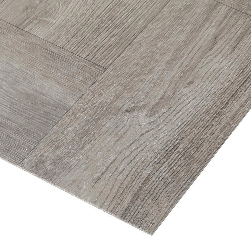 Grey Wood Parquet 12 in. x 12 in. Residential Peel and Stick Vinyl Tile (30 sq. ft. / case) by TrafficMaster 5 Grey Wood Parquet 12 in. x 12 in. Residential Peel and Stick Vinyl Tile (30 sq. ft. / case) by TrafficMaster - Image 3