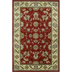 Kazmir Crimson 3 ft. x 4 ft. Precut Scatter Rug by TrafficMaster